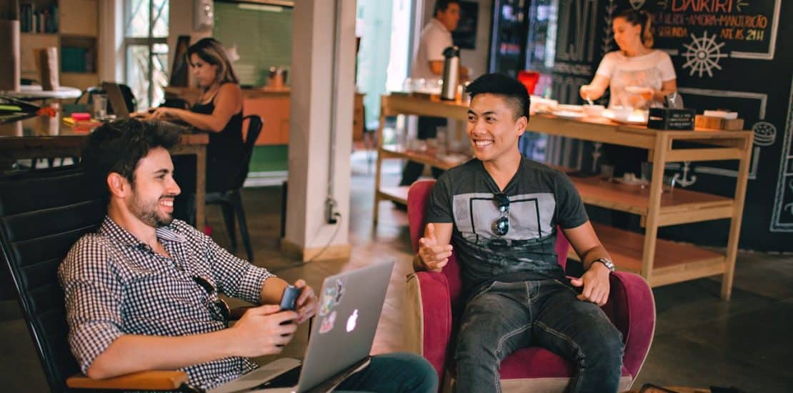 two man discussing about hong kong work visa