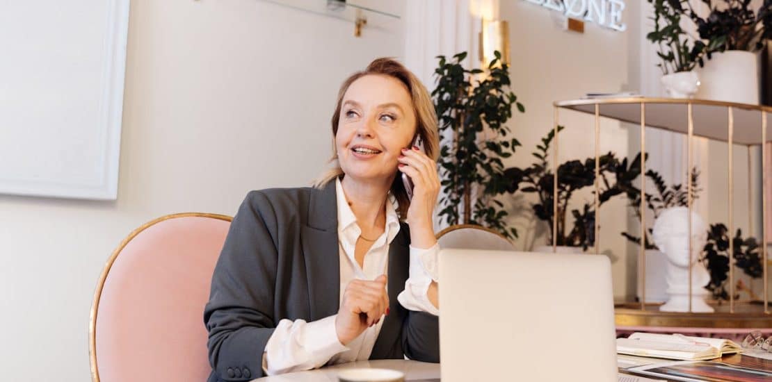 A business lady discussing Hong Kong Investment Holding